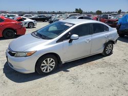 Salvage cars for sale at Antelope, CA auction: 2012 Honda Civic LX