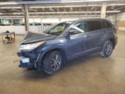 Salvage cars for sale at Elgin, IL auction: 2017 Toyota Highlander SE