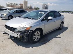 Salvage cars for sale from Copart New Orleans, LA: 2012 Honda Civic LX