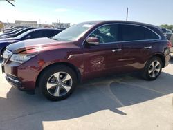 Salvage cars for sale at Grand Prairie, TX auction: 2016 Acura MDX