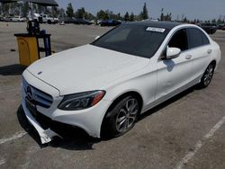 Salvage cars for sale from Copart Rancho Cucamonga, CA: 2016 Mercedes-Benz C300