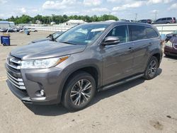 Toyota Highlander salvage cars for sale: 2017 Toyota Highlander LE