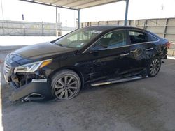 Salvage cars for sale at Anthony, TX auction: 2015 Hyundai Sonata Sport