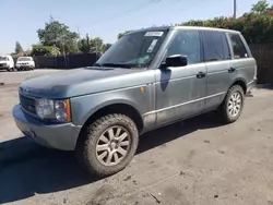 Land Rover salvage cars for sale: 2005 Land Rover Range Rover HSE