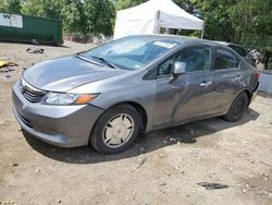 Honda salvage cars for sale: 2012 Honda Civic HF