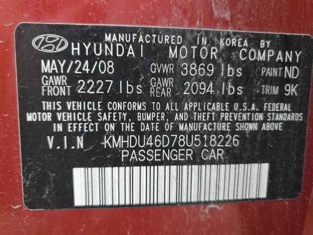 2008 Hyundai Elantra GLS