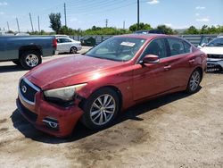 Salvage cars for sale at Miami, FL auction: 2014 Infiniti Q50 Base