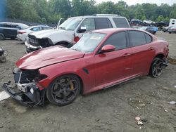 Salvage cars for sale at Waldorf, MD auction: 2017 Alfa Romeo Giulia Quadrifoglio