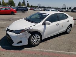 Salvage cars for sale from Copart Rancho Cucamonga, CA: 2017 Toyota Corolla L