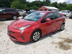 Salvage cars for sale at Mendon, MA auction: 2017 Toyota Prius