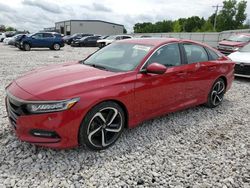 Honda Accord Sport salvage cars for sale: 2018 Honda Accord Sport