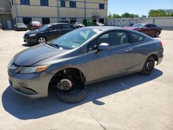 Salvage cars for sale from Copart Wilmer, TX: 2012 Honda Civic LX