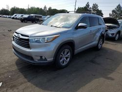 Toyota salvage cars for sale: 2015 Toyota Highlander XLE