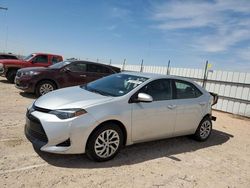 Salvage cars for sale at Andrews, TX auction: 2017 Toyota Corolla L