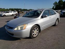 Salvage cars for sale at Dunn, NC auction: 2003 Honda Accord EX