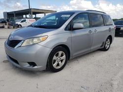 Salvage cars for sale at West Palm Beach, FL auction: 2011 Toyota Sienna LE