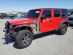 Salvage cars for sale at Las Vegas, NV auction: 2017 Jeep Wrangler Unlimited Sport