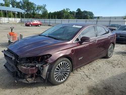 Salvage cars for sale at Spartanburg, SC auction: 2017 Ford Fusion Titanium Phev