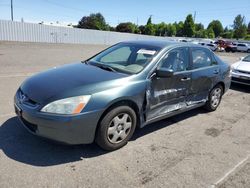 Salvage cars for sale at Portland, OR auction: 2005 Honda Accord LX