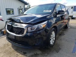 Salvage cars for sale at Pekin, IL auction: 2017 KIA Sedona LX