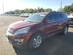 Salvage cars for sale at Denver, CO auction: 2015 Chevrolet Traverse LTZ