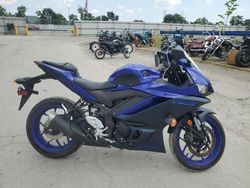 Salvage motorcycles for sale at West Mifflin, PA auction: 2023 Yamaha YZFR3 A