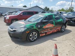 Salvage cars for sale at Pekin, IL auction: 2018 Honda Civic LX