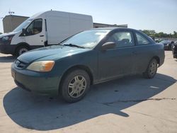 Salvage cars for sale from Copart Wilmer, TX: 2001 Honda Civic LX
