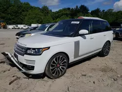 Salvage cars for sale at Mendon, MA auction: 2016 Land Rover Range Rover Supercharged