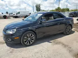 Salvage cars for sale at Miami, FL auction: 2012 Volkswagen EOS LUX