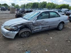 Salvage cars for sale at Chalfont, PA auction: 2002 Honda Accord EX