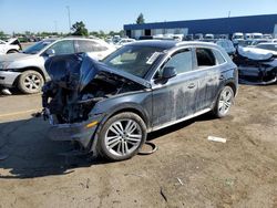 Salvage cars for sale at Woodhaven, MI auction: 2018 Audi Q5 Premium Plus