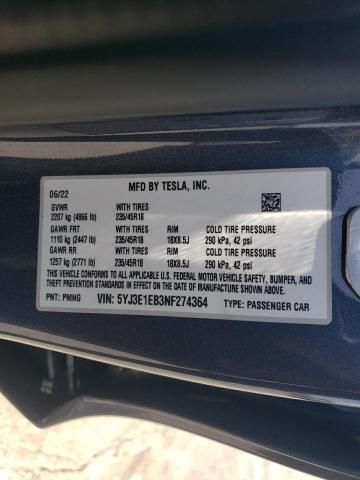 2022 Tesla Model 3