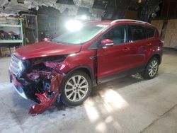 Salvage cars for sale at Albany, NY auction: 2017 Ford Escape Titanium