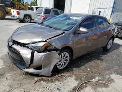 Salvage cars for sale at Savannah, GA auction: 2017 Toyota Corolla L