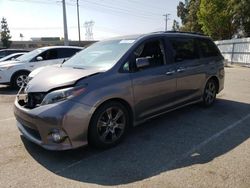 Salvage cars for sale at Rancho Cucamonga, CA auction: 2015 Toyota Sienna Sport