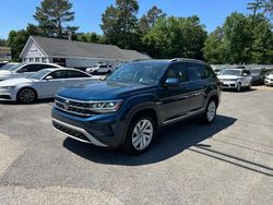 Salvage cars for sale at North Billerica, MA auction: 2021 Volkswagen Atlas SEL