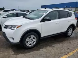 Salvage cars for sale at Woodhaven, MI auction: 2014 Toyota Rav4 LE