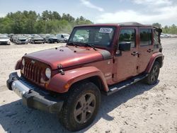 Salvage cars for sale from Copart Mendon, MA: 2009 Jeep Wrangler Unlimited Sahara