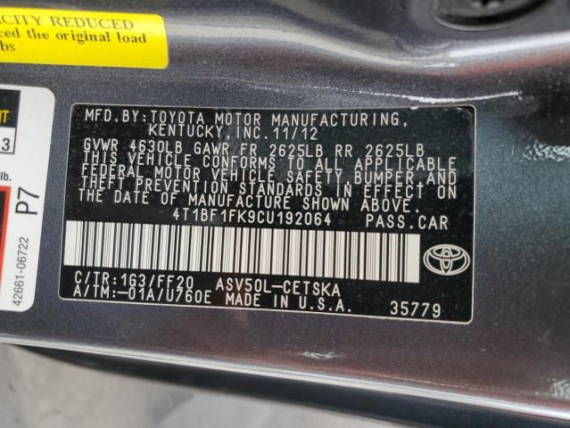 2012 Toyota Camry Base