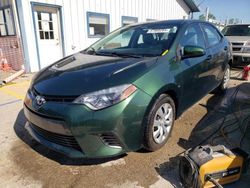 Salvage cars for sale at Pekin, IL auction: 2016 Toyota Corolla L