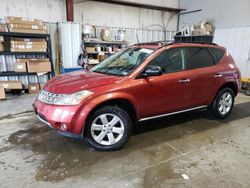 Nissan Murano SL salvage cars for sale: 2007 Nissan Murano SL