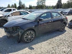 Salvage cars for sale from Copart Graham, WA: 2015 Toyota Corolla L