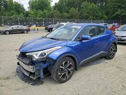 Salvage cars for sale at Waldorf, MD auction: 2018 Toyota C-HR XLE