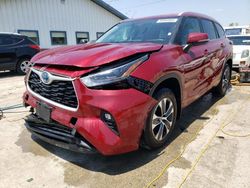 Salvage cars for sale at Pekin, IL auction: 2022 Toyota Highlander Hybrid XLE