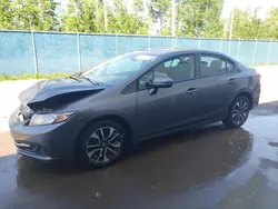 Salvage cars for sale from Copart Atlantic Canada Auction, NB: 2015 Honda Civic LX