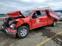 Salvage cars for sale at Woodhaven, MI auction: 2022 Ford F150 Super Cab