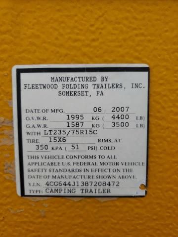 2008 Fleetwood Trailer