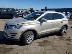 Salvage cars for sale at Woodhaven, MI auction: 2017 Lincoln MKC Reserve