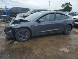 Salvage cars for sale at Woodhaven, MI auction: 2023 Tesla Model 3